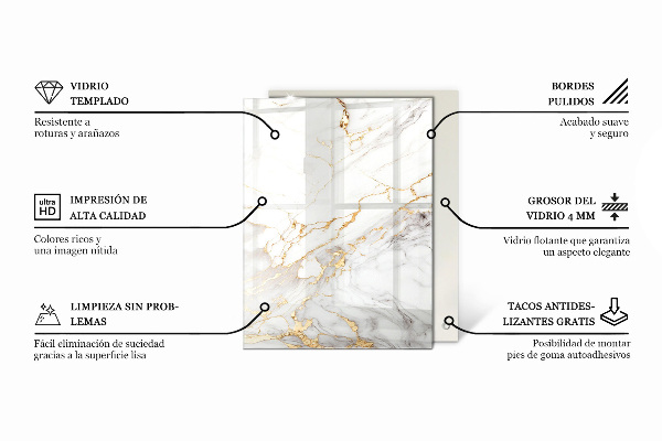Tablero vidrio mesa rectangular El encanto de la madera natural