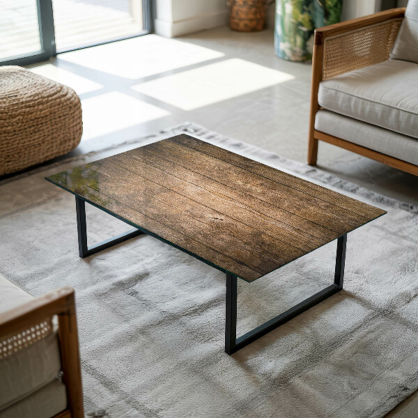 Tablero vidrio mesa rectangular Estructura de madera ecológica