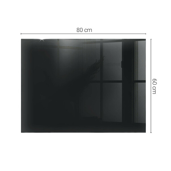 Tablero vidrio mesa rectangular Negro sólido elegante