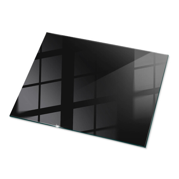 Tablero vidrio mesa rectangular Negro sólido elegante