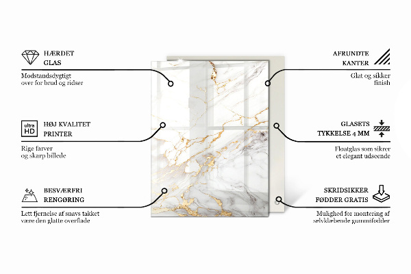 Tablero vidrio mesa rectangular Arañazos en la superficie del hormigón