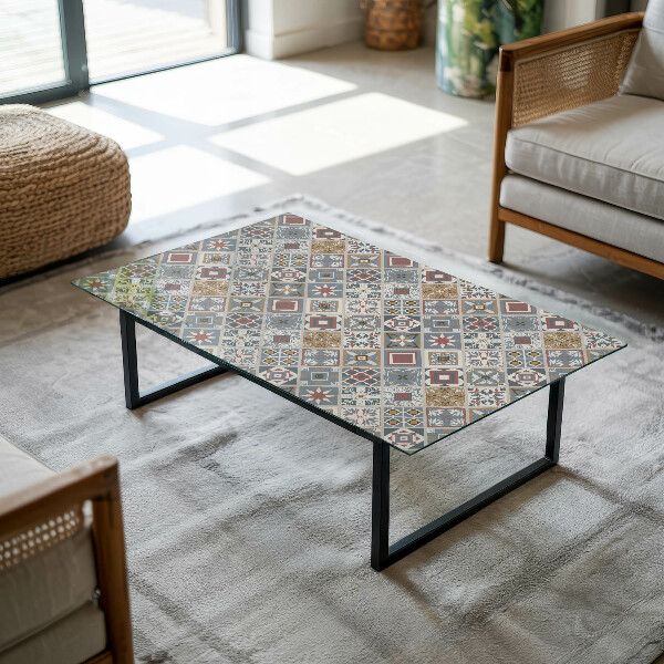 Tablero vidrio mesa rectangular Mosaicos decorativos con detalles