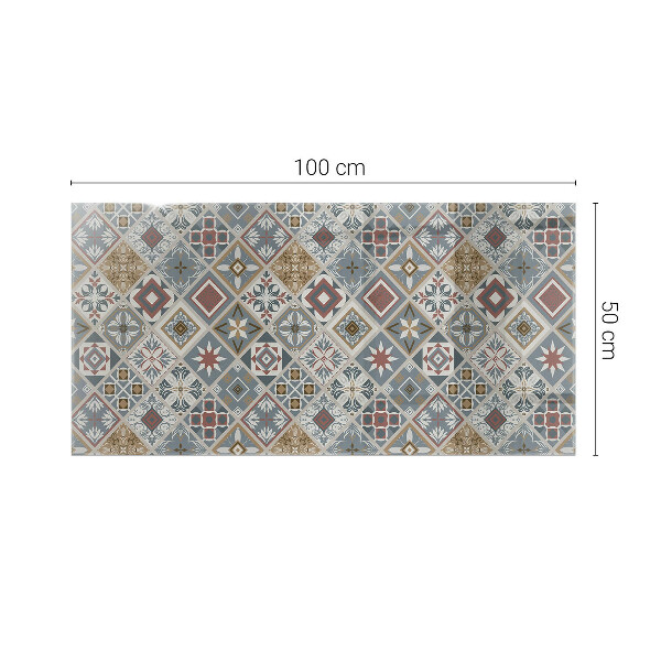 Tablero vidrio mesa rectangular Mosaicos decorativos con detalles