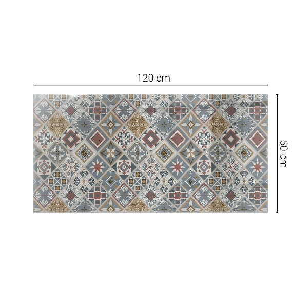 Tablero vidrio mesa rectangular Mosaicos decorativos con detalles