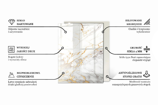 Tablero vidrio mesa rectangular Mosaicos decorativos con detalles