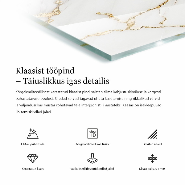 Tablero vidrio mesa rectangular Mosaicos decorativos con detalles