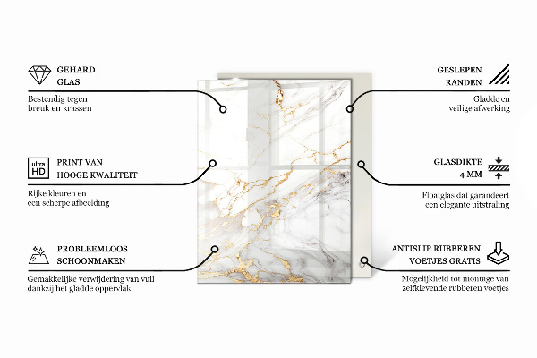 Tablero vidrio mesa rectangular Mosaicos decorativos con detalles