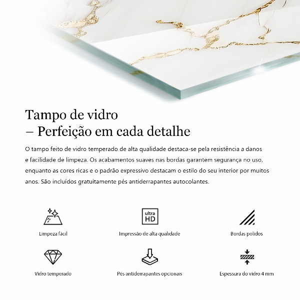 Tablero vidrio mesa rectangular Mosaicos decorativos con detalles