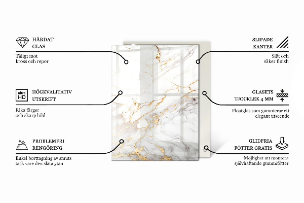 Tablero vidrio mesa rectangular Mosaicos decorativos con detalles