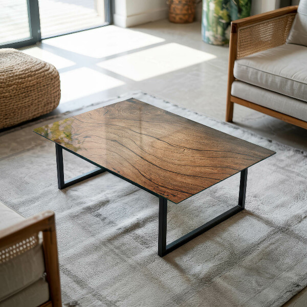 Tablero vidrio mesa rectangular Elegante motivo de bosque