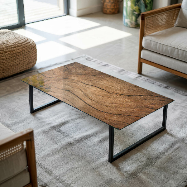 Tablero vidrio mesa rectangular Elegante motivo de bosque