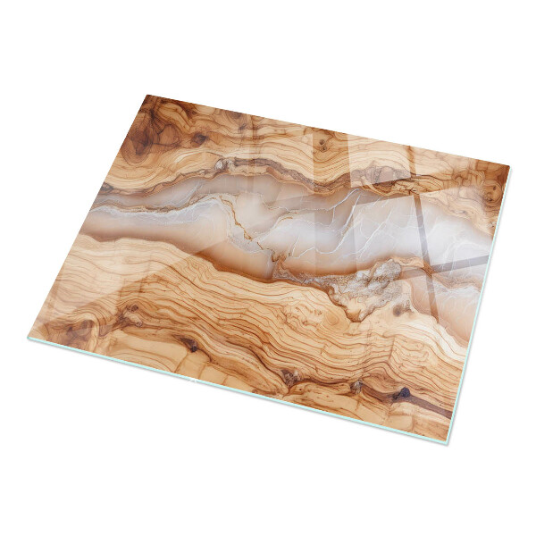 Tablero vidrio mesa rectangular Madera en armonía con la resina