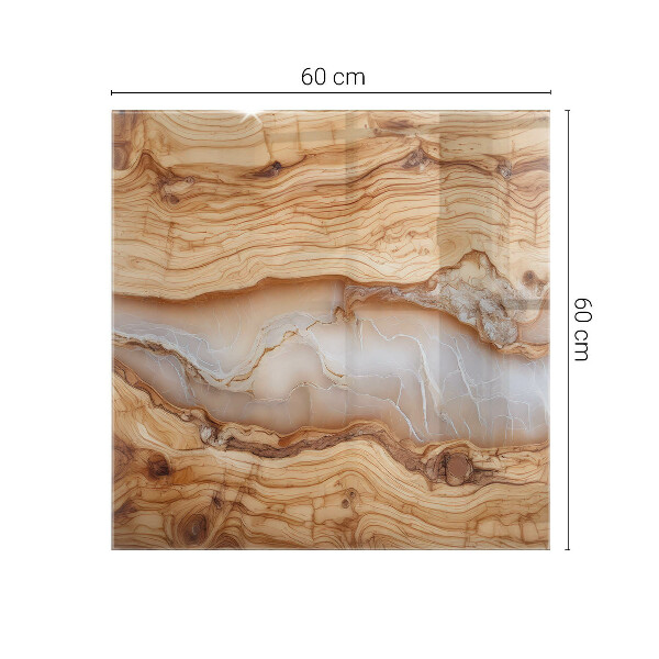 Tablero vidrio mesa rectangular Madera en armonía con la resina