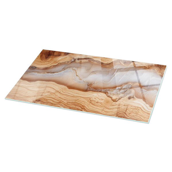 Tablero vidrio mesa rectangular Madera en armonía con la resina