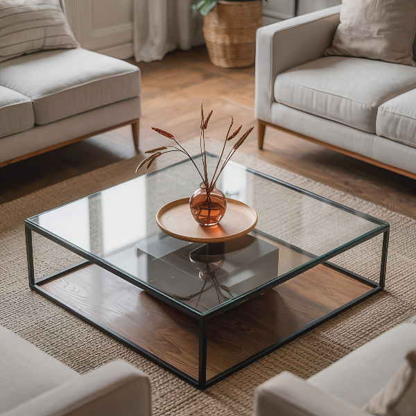 Tablero para mesa rectangular transparente