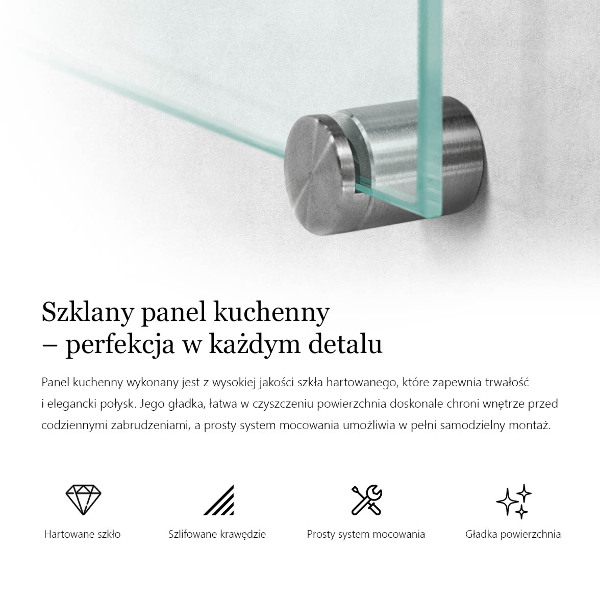 Salpicadero de cocina transparente 100x30 cm