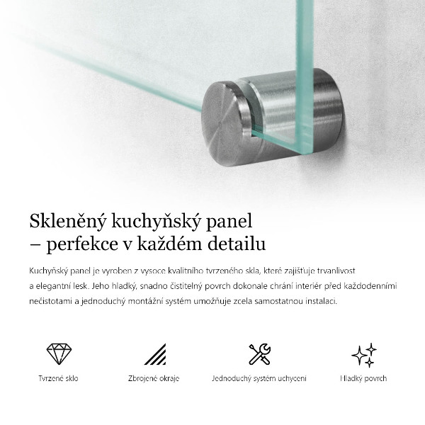 Salpicadero de cocina transparente 100x30 cm