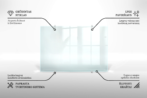 Panel para cocina transparente 100x70 cm
