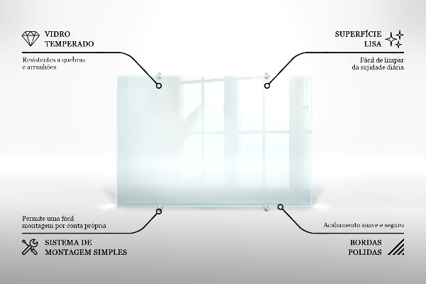 Panel para cocina transparente 100x70 cm