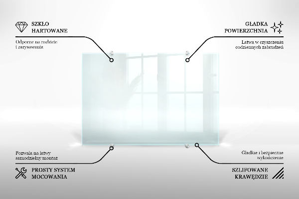 Panel para cocina transparente 100x70 cm