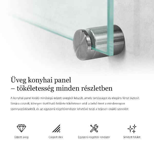 Salpicadero de cocina transparente 120x60 cm