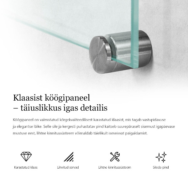 Panel antisalpicaduras transparente 125x50 cm