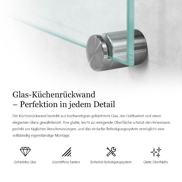 Panel para cocina transparente 140x70 cm