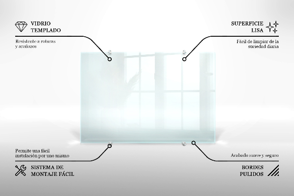 Panel para cocina transparente 140x70 cm