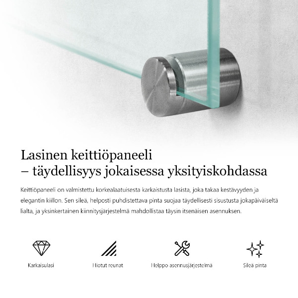 Panel para cocina transparente 140x70 cm