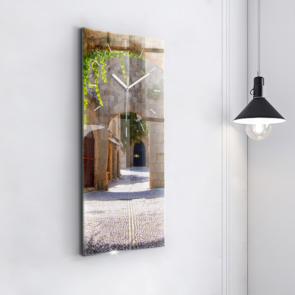 Reloj vertical Pintoresca calle de Rodas - espejomat.es