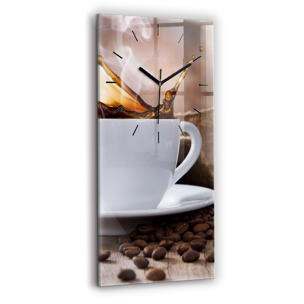 Reloj de vidrio vertical Taza de café - espejomat.es