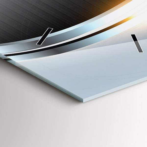 Reloj de vidrio vertical Abstracción metálica - espejomat.es