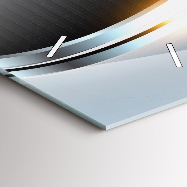 Reloj de vidrio vertical Abstracción metálica - espejomat.es