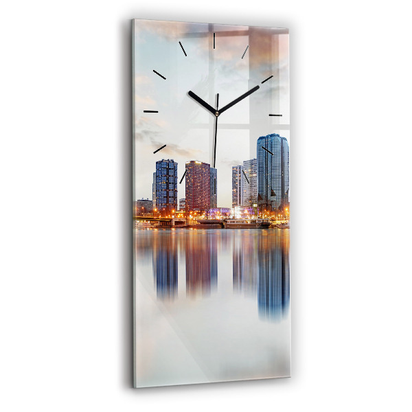 Reloj de cristal vertical Panorama con la Torre Eiffel - espejomat.es