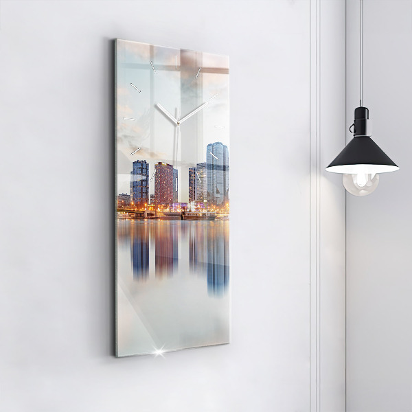 Reloj de cristal vertical Panorama con la Torre Eiffel - espejomat.es