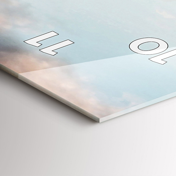 Reloj de cristal vertical Panorama con la Torre Eiffel - espejomat.es