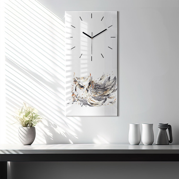 Reloj vertical Búho símbolo de sabiduría - espejomat.es
