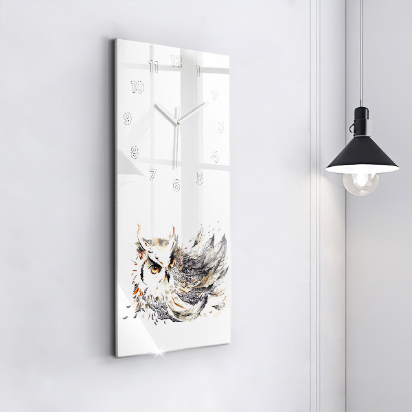 Reloj vertical Búho símbolo de sabiduría - espejomat.es