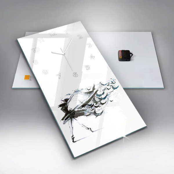 Reloj de vidrio vertical Mujer bailando ballet - espejomat.es