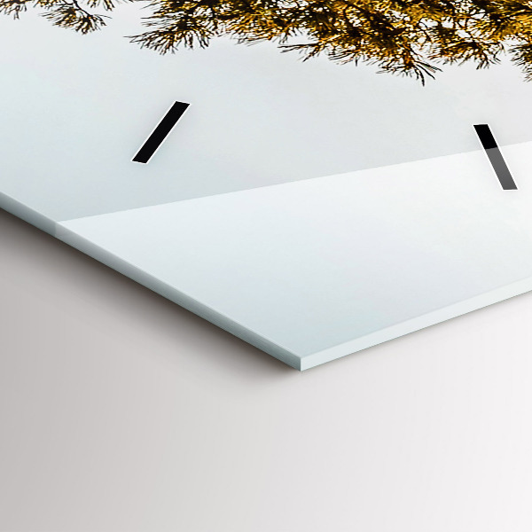 Reloj de cristal vertical Árbol en la montaña - espejomat.es