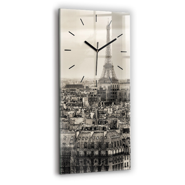 Reloj vertical Paisaje panorámico de París - espejomat.es