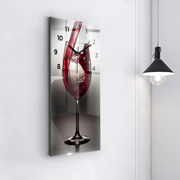 Reloj de vidrio vertical Copa de vino - espejomat.es