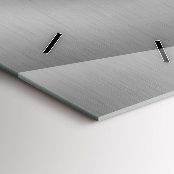 Reloj de cristal vertical Abstracción de metal gris - espejomat.es