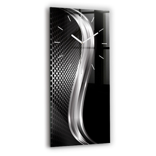 Reloj vertical Abstracción de metal negro - espejomat.es