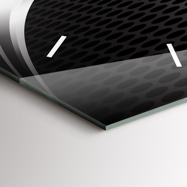 Reloj vertical Abstracción de metal negro - espejomat.es