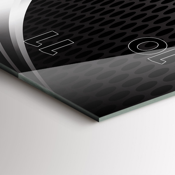 Reloj vertical Abstracción de metal negro - espejomat.es