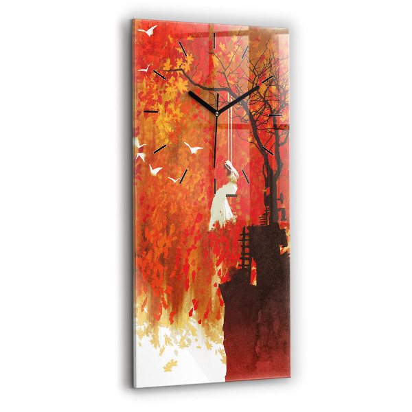 Reloj vertical Novia en otoño - espejomat.es