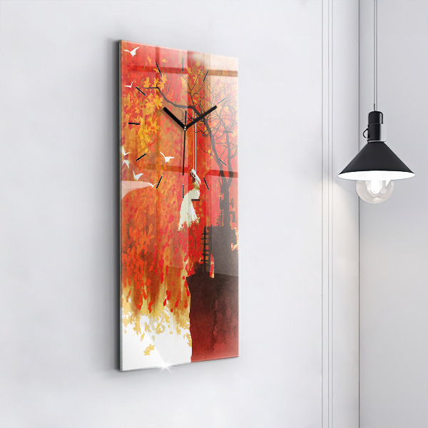 Reloj vertical Novia en otoño - espejomat.es