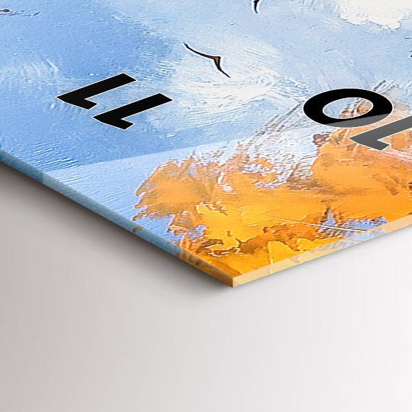 Reloj de vidrio vertical Paisaje otoñal con río - espejomat.es