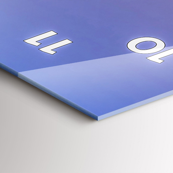 Reloj de vidrio vertical Vista de Barcelona - espejomat.es